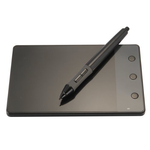 HUION® H420 Grafiktablett Zeichentablett Multimedia Drawing Tablet Signature Pad mit wechselbarem Stift für Schreiben und Malen Schwarz 