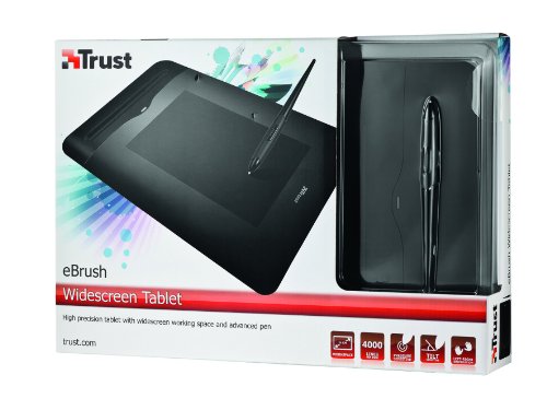 Trust eBrush 20,3 cm (8 Zoll) Grafiktablett (inkl. Software; batterielosem, druckempfindlichem Stift) schwarz2